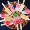 Delicious vegan paleo sugar free home made raw veggies and fruits popsicles